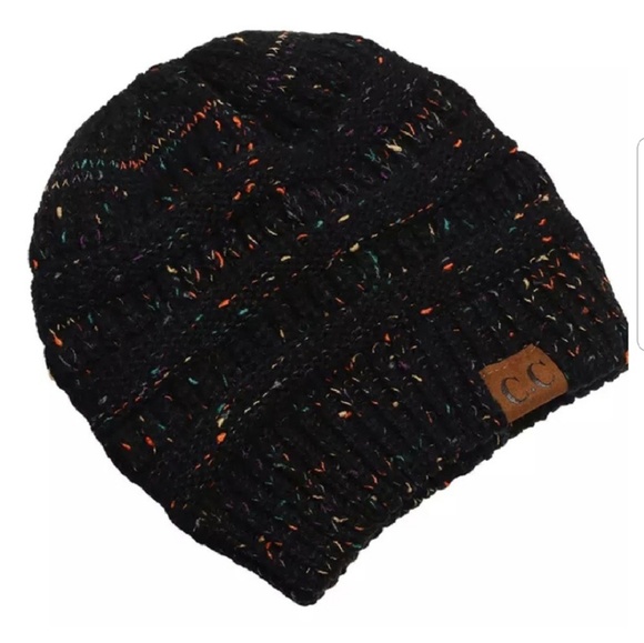 New Colors❗❗Messy Bun Speckled Beanies*Firm Price* - Picture 2 of 4